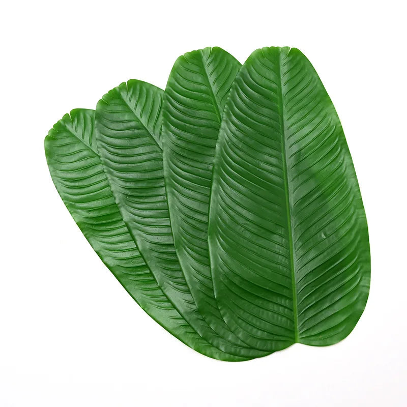 YOPIN-1554 Hot Selling Party Artificial Large Banana Leaf PE Palm Leaves Mat