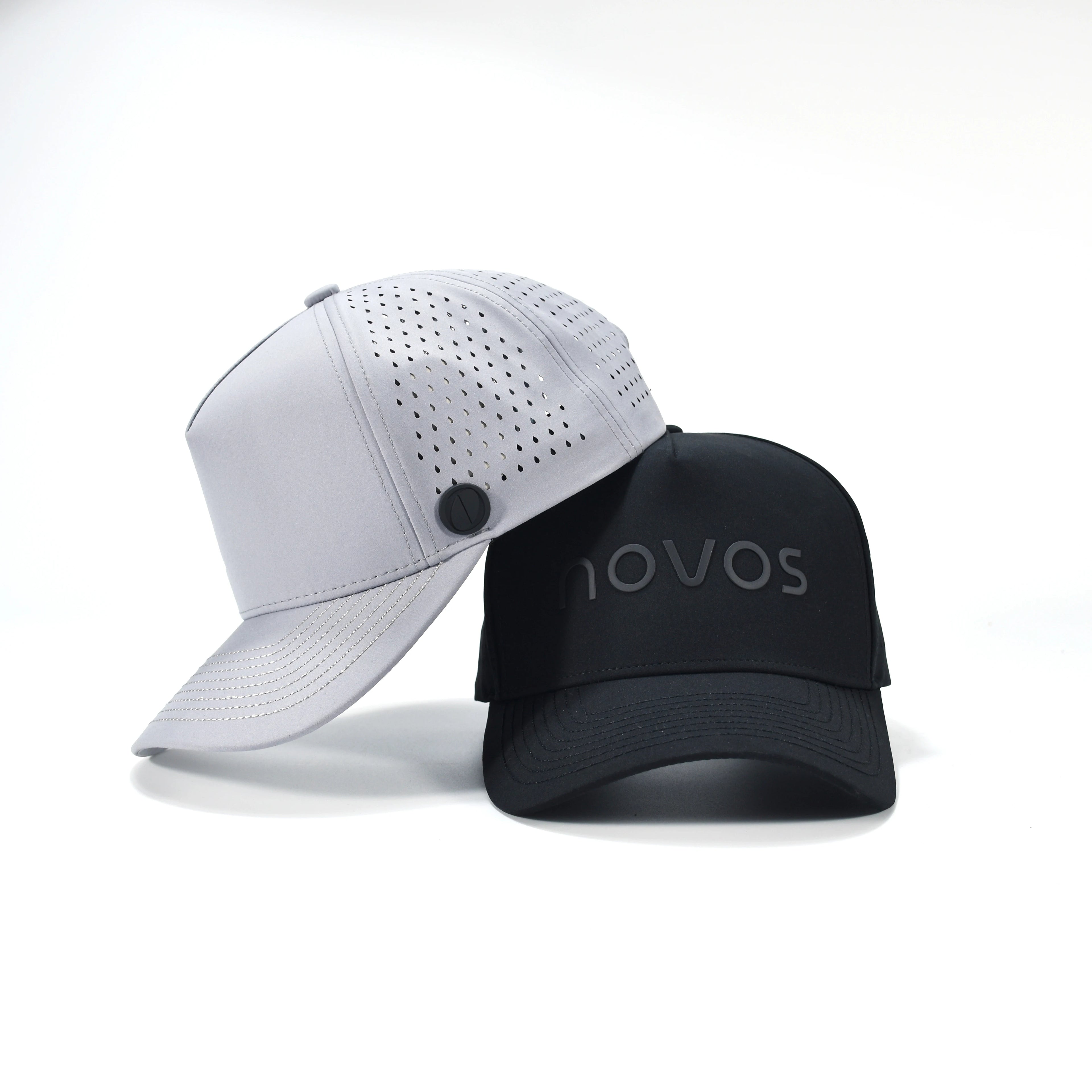 Factory Direct Sports Baseball Caps 5 Panel Laser Perforated plastic badge Waterproof Breathable Terry Summer Outdoor Sports