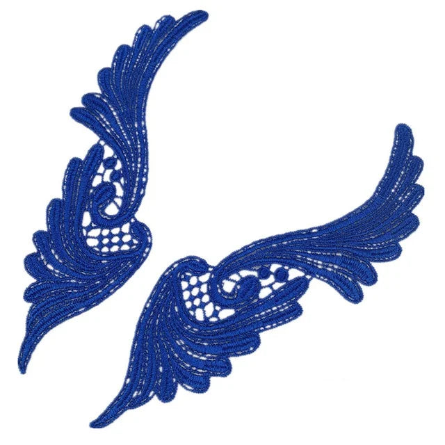 Guipure Lace Fabric Wholesale Colorful Embroidery Lace Appliques Sustainable Mirror Lace Pair Fabric for Garment Clothes