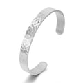 Wholesale Fashion Stainless Steel Couple Textured Wide Cuff Bangle Bracelet