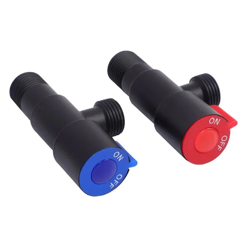 Economic 90 Degree Cold Water 1/2inch Matte Black 3/8  Stainless Steel 304 Toilet Angle Cock Stop Valve