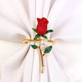 Rose Flower Metal Napkin Ring