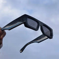 Stylish Square White Frame Sunglasses Women's Sunglasses Men's UV400 Retro Rectangle Sunglasses Men Black