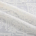 French Pattern White Customized 100% Polyester Knitted Heavyweight Floral Eyelet Embroidery Fabric for Girls Wedding Accessories