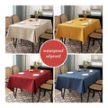 Mantel De Lino Water Proof Nordic Style Rectangle Solid Design Mantel De Lino Soft Touch Rectangle Cotton Linen Table Cover