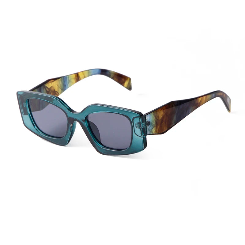 STORY STY77296H Vintage Irregular Sun Glasses Women Fashion Square Sunglasses Personality Diamond Cut Arms Designer Shades