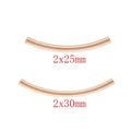 Fine Jewelry Curved Tube 14K Rose Gold Filled Spacer for Diy Jewelry Bracelet Making