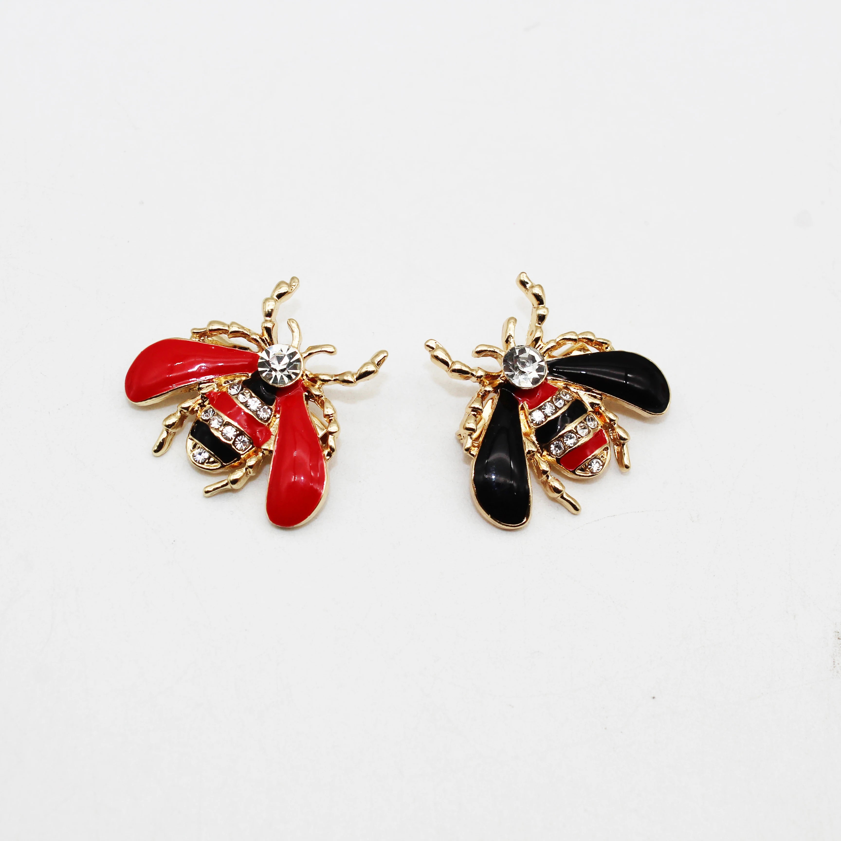 Jachon Newest Enamel Bee Brooch Wome Fashion Alloy Insect Pin Accessories Enamel Safety Bee Brooch Pin for Women Girl