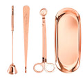 Jusuo 4 in 1 Candle Accessory Set - Candle Wick TrimmerCandle SnufferCandle Wick Dipper & Storage Tray Plate Candle Care Tools