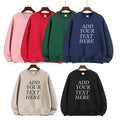 Custom Embroidery Logo Men's Crew Neck Blank Pullover Hoodies Sweatshirts Wholesale Fleece Cotton Plain Sweatshirts for Men