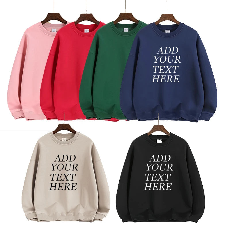 Custom Embroidery Logo Men's Crew Neck Blank Pullover Hoodies Sweatshirts Wholesale Fleece Cotton Plain Sweatshirts for Men