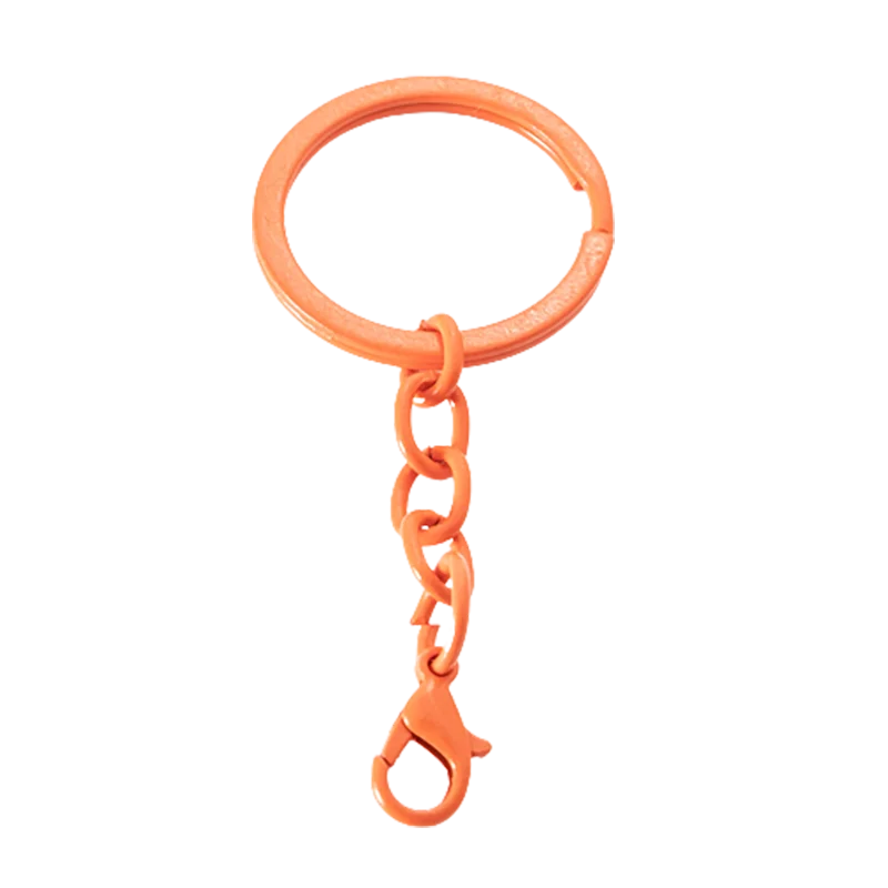 PD617 Wholesale DIY Accessorized Metal Key Chains Colorful Plated Keychain Accessories