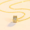 S925 Silver  Minimalist 18k Gold Plated Zirconia Pendant Necklace Jewelry for Women