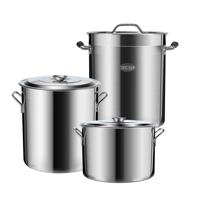 KENGQ Hotel/Restaurant Commercial Large Soup Pot 304 Stainless Steel Soup Pot Large Capacity