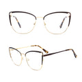 8514 Latest Retro Computer Glasses Frame Spring Hinge Eyeglasses Cat-Eye Metal Optical Glasses Acetate Tip Eyewear 2025