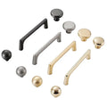 Modern Gold Black Furniture Door Handles Zinc Alloy Cabinet Drawer Knobs Cupboard Pulls for Bedroom Wardrobe Dresser Hotel