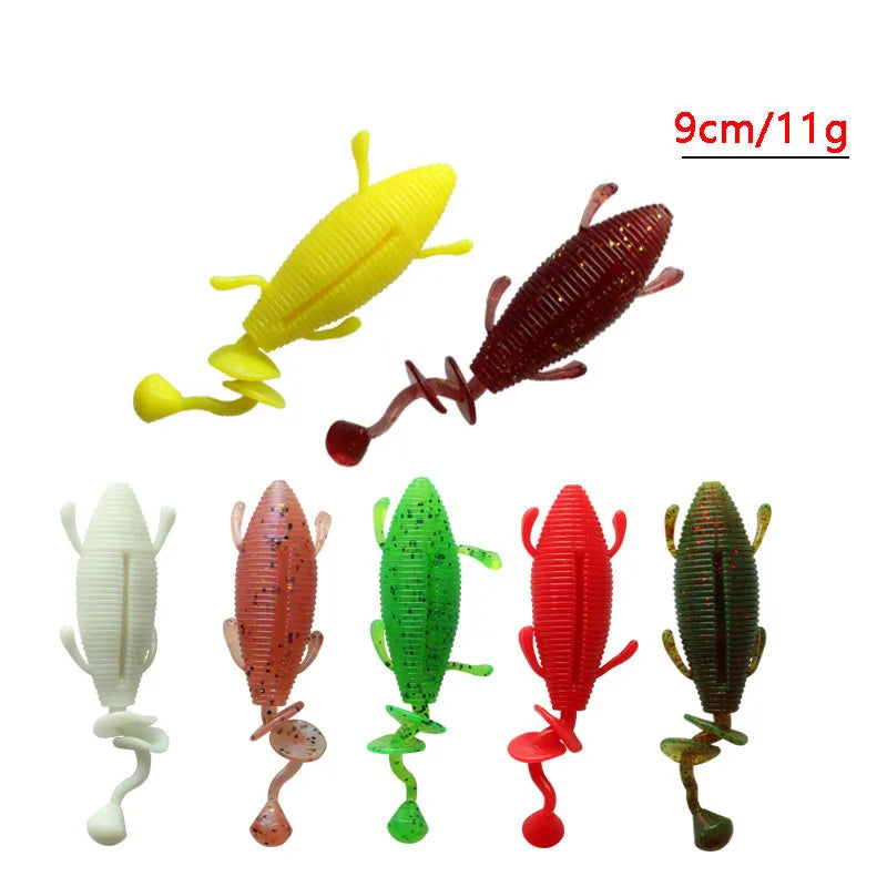 Hot Sale 9cm 11g 7 Colors Artificial Soft Fishing Lure Tpr Floating Bait for Salmon River Lake Outdoor Fishing