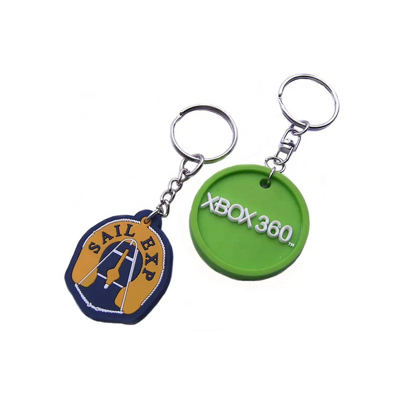 Soft PVC Cartoon Keychain with Silk Screen Printing Light Weight