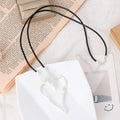 Trendy Women Love Heart Pendant Long Necklace Boho Black Leather Rope Long Chains Collares Para Mujer Gift Jewellery