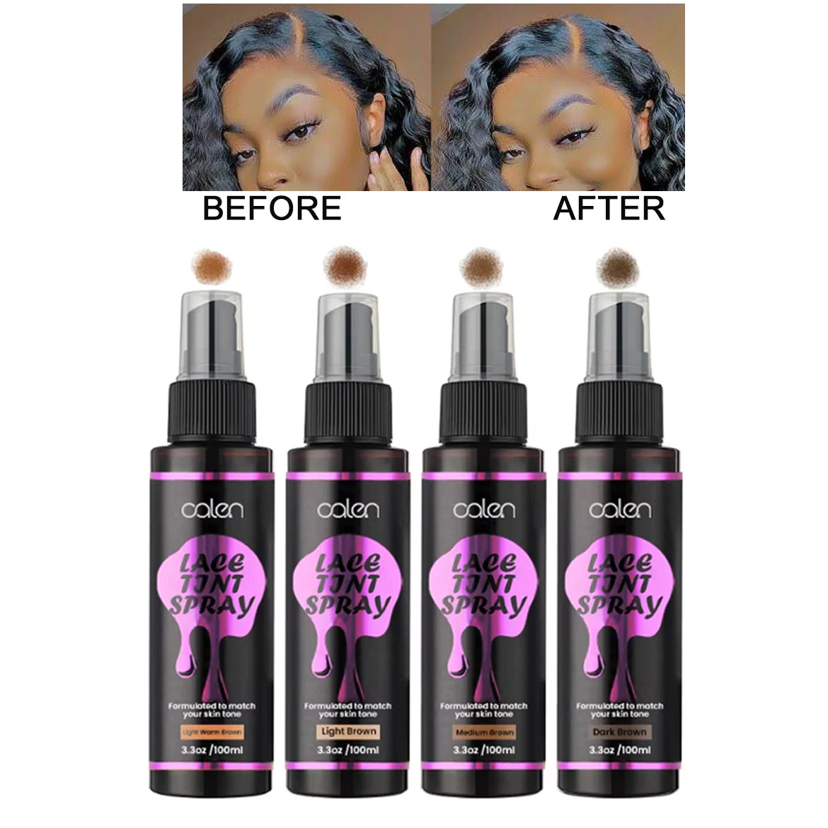 Oalen Private Label Free Design Waterproof Long Lasting Lace Tint Spray for Lace Wig