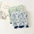 Newest Design 2024 Summer Fashion Blue Green Leaf Pattern Shawls for Women Stylish Breathable Cotton Voile Printed Scarf Hijabs