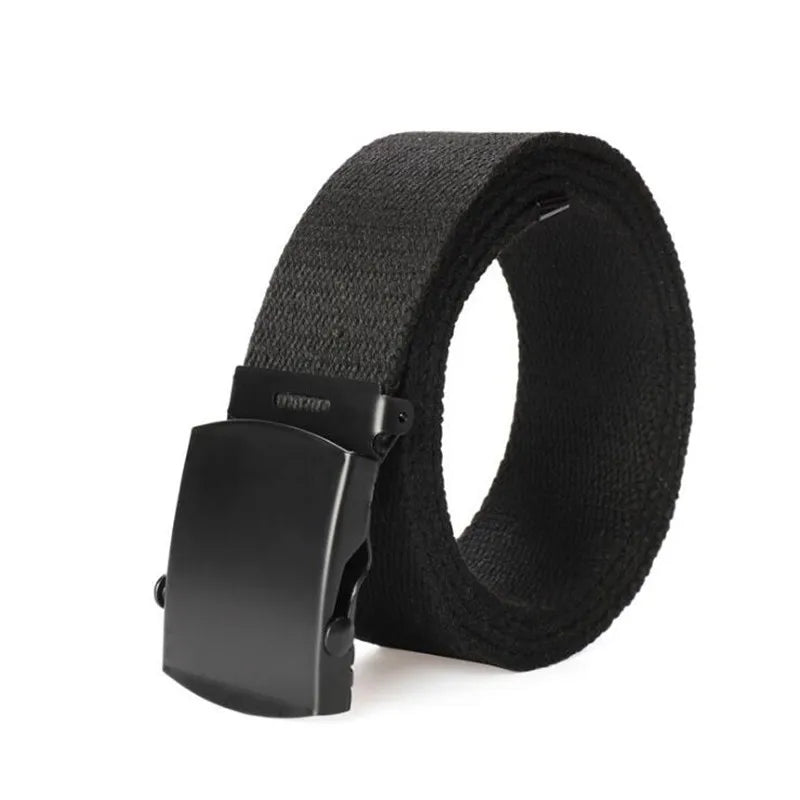 LQbelt New Fabric Belt Metal Buckle Men and Women Canvas Belt Cloth Unisex Wholesale Factory