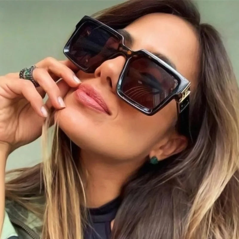 Saije Classic Women Sunglasses Fashion Thick Square Sun Glasses Chunky Frame Sunglasses
