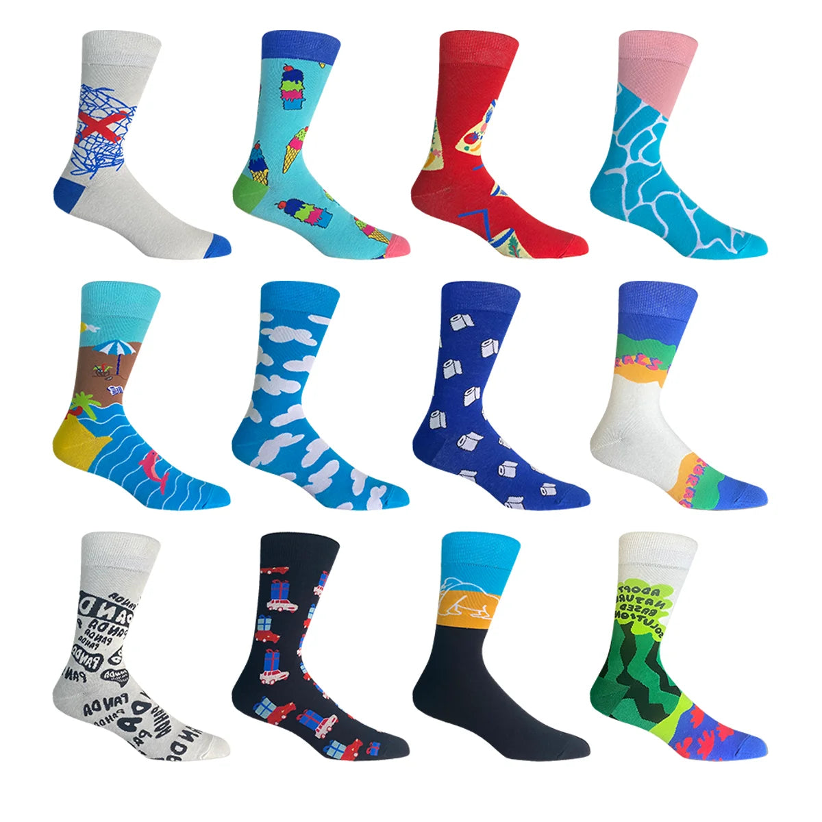 Whale 2025 New Designs Colorful Men Women Crew Socks Comfortable Fashion Ins Hot Sell Popular Cotton Fashion Socks