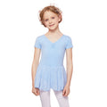 B8180 Cotton and Sequin Chiffon Ballet Leotard Girls Training  Dancewear With Back Bow