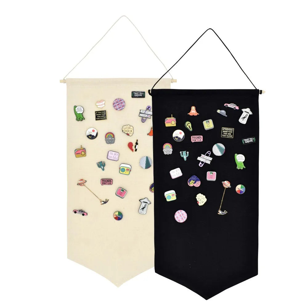 G3894 Pin Display Pennant Collection Banner Board for Brooch Medal Display Hanging Jewelry Storage for Brooches Badges