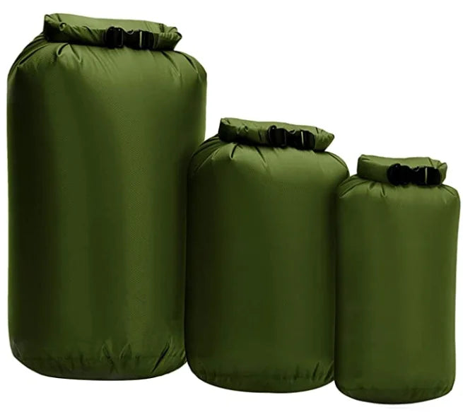 Woqi Outdoor Camping  Diamond Ripstop Waterproof Dry Bag 3 Set Floating Beach Bag Dry Bags Waterproof Backpack for Camping