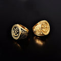 New Style European and American Hip-hop Ring Titanium Steel 18K Gold Plated  Eagle Anchor Men's Ring