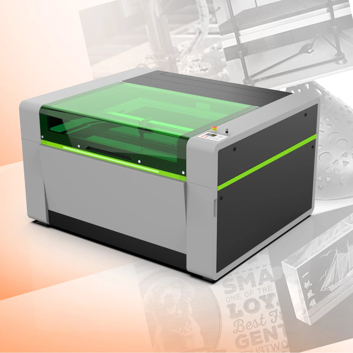 Best CO2 Laser Cutting Engraving Machine 1390 Auto Focus Laser Head Table Top Mug up Down Worktable