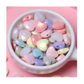 500g/Lot Colorful Pastel Beads Love Heart Shape Pearl Loose Spacer Beads Charms for Bracelet Necklace Jewelry Making Supplier