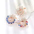 Rhinestone Crystal Flower Brooches for WomenWedding Bridal Party Brooch Pins