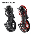 RIDERACE Bike Bicycle Carbon Fiber 13T/17T Ceramic Bearings Rear Derailleur for Shimano R6700 R6800 R7000 Bicycle Accessories