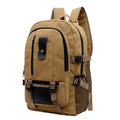Factory Wholesale Vintage Canvas Backpack Durable Rucksack Travel Bagpack for Men Women Green Backpack