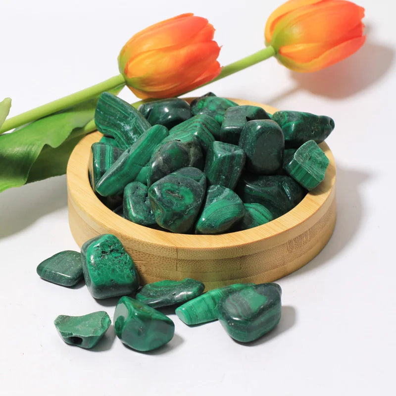 Wholesale Natural Malachite Tumble Healing Stone Malachite Tumbled for Chakra Stone