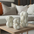 Geometric Irregular  Wave Column Candle Silicone Mold Diy Aromatherapy Gypsum Silicone Mold for Abstract Art Decorative