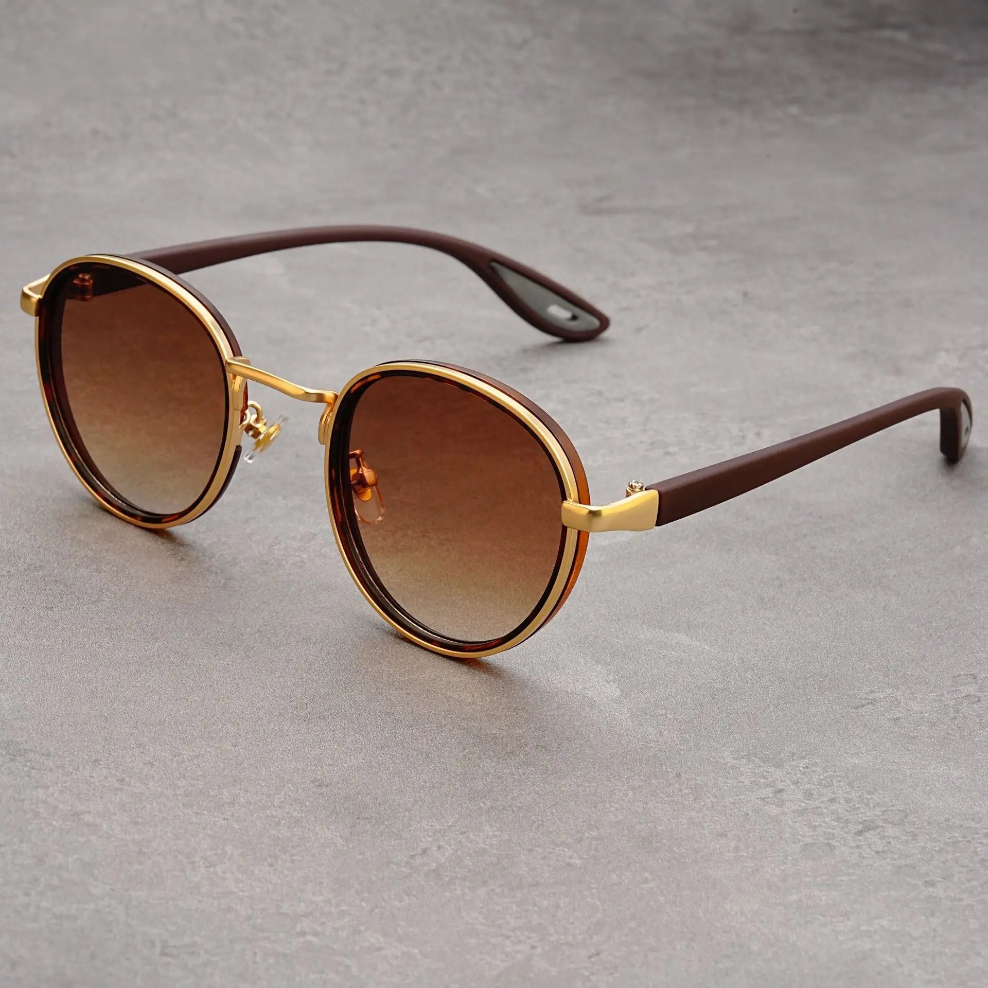 Fashion Sunglasses Men Outdoor Sun Shade Driving Sun Glasses Custom Logo Retro TR90 Round Metal Frame Sunglasses Women