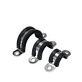 P-type Stainless Steel Metric & Inch U-shaped Saddle Pipe Clamp with Rubber Gasket and Polished Surface