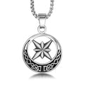 China Factory Price Long Chain HipHop Flower Necklace Popular Black Enamel Casting Fine Pendant for Boyfriend Gift Jewelry