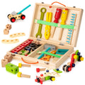 Children's Wooden Assembly Tools Toy Set Cartoon Model Toy Gift Box for Boys