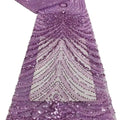 HY2946 African New Sparkle 3d Beaded Sequins Lace Fabric for Wedding Aso Ebi Wholesale 5 Yards