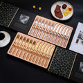 12 Piece Knife and Fork Gift Box Set Transparent Handle Tableware Hotel Steak Knife Dessert Fork Flatware Set