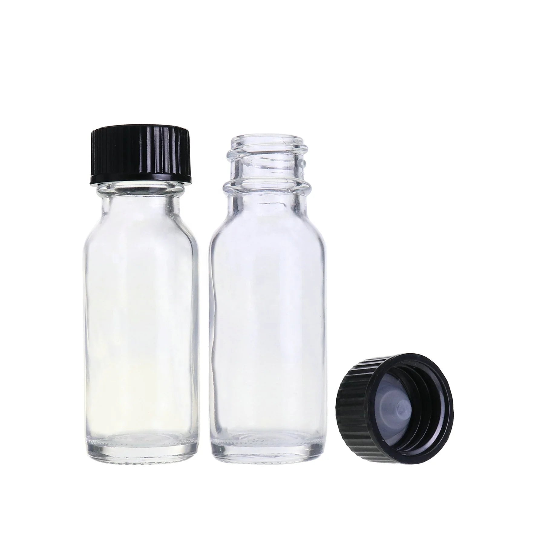 Black 1/2 oz Boston Bottle Cap 20mm 20 Phenolic Bakelite Lid Polycone Caps for Medicine Bottle Essential Oil Bottle