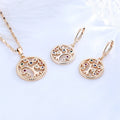 Wholesale 18k Gold Jewelry Cheap Price Hand Inlay Fashion Zirconia 18K Gold Plated Women Jewelry Earrings Sets for Woman