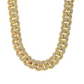 Qiuhan OEM Party Gift for Man and Woman Micro Setting Zircon  Hip-hop 13mm Wide Cuban Copper Chain
