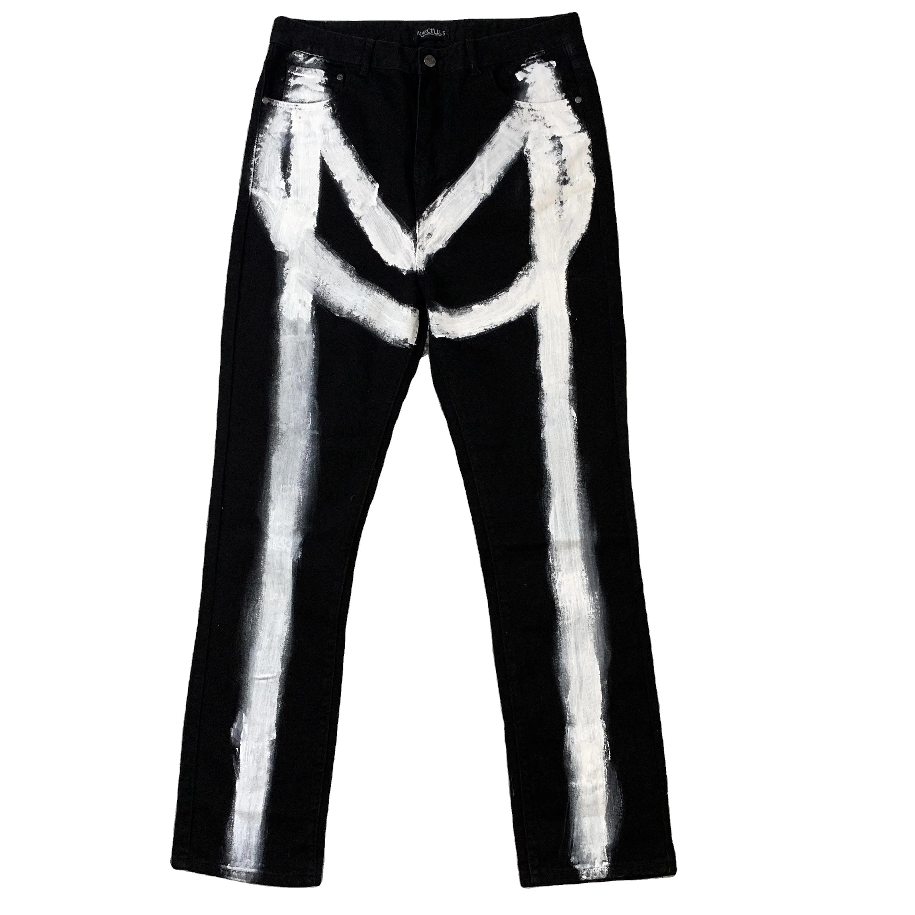 DENIMGUYS Fashion Streetwear Paint Graffiti Jeans Men Designer Clothing Hip Hop Pants Punk Style Men's Jeans