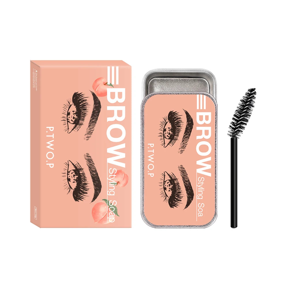 Private Label Eyebrow Natural Styling Soap Eyebrow Modeling Wax Long-lasting Waterproof Sweet Peach Flavor Eyebrow Gel Soap